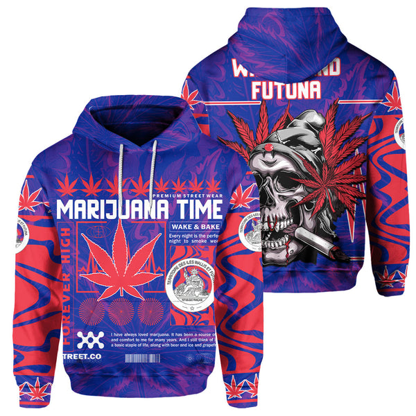 Wallis and Futuna Hoodie Flag & Coat Of Arms Marijuanas Style