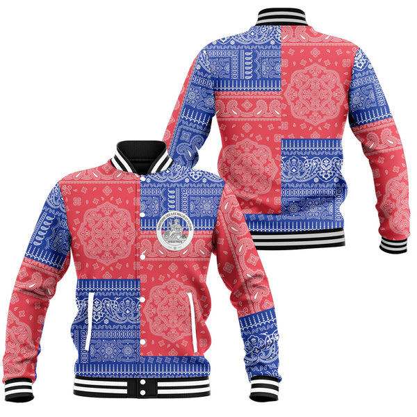 Wallis And Futuna Baseball Jacket Flag And Paisley Basic Style 1