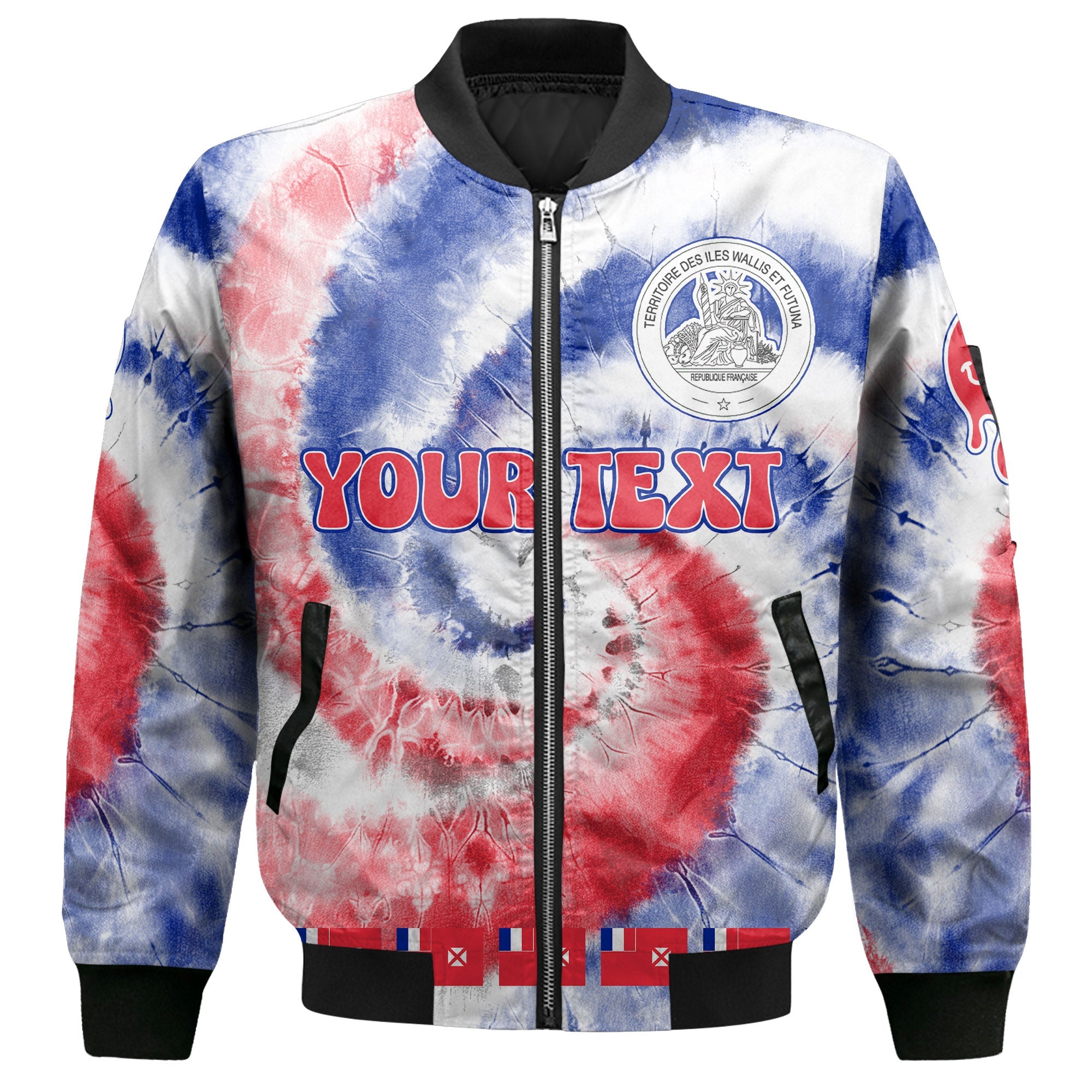 Wallis And Futuna Bomber Jacket Custom Tie Dye Style 2