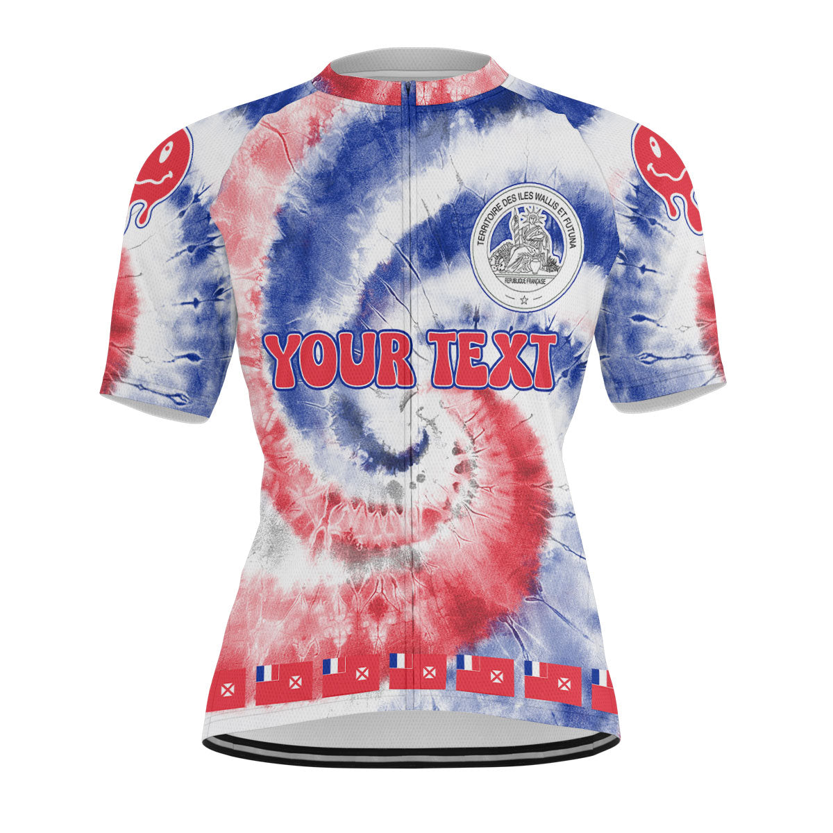 Wallis And Futuna Men Cycling Jersey Custom Tie Dye Style 1