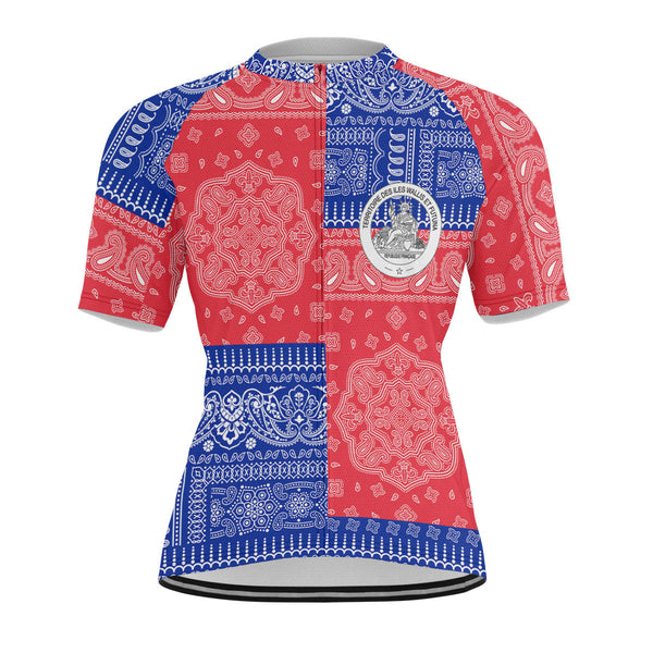 Wallis And Futuna Men Cycling Jersey Flag And Paisley Basic Style 1