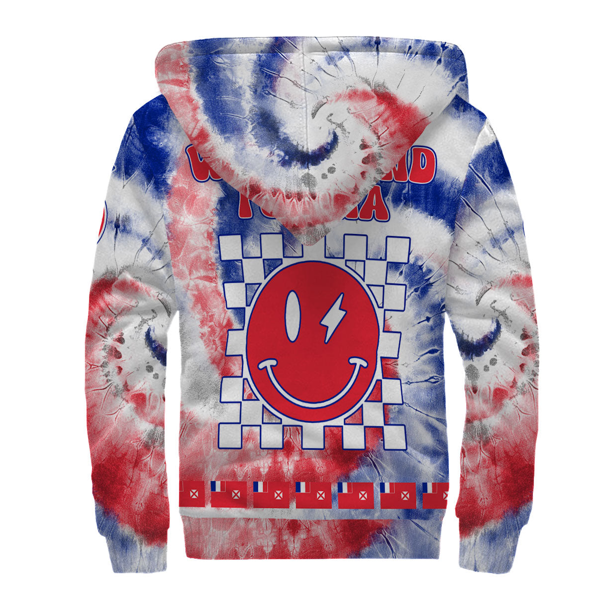 Wallis And Futuna Sherpa Hoodie Custom Tie Dye Style 2