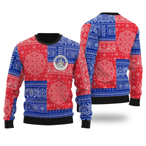 Wallis And Futuna Ugly Sweater Flag And Paisley Basic Style 1