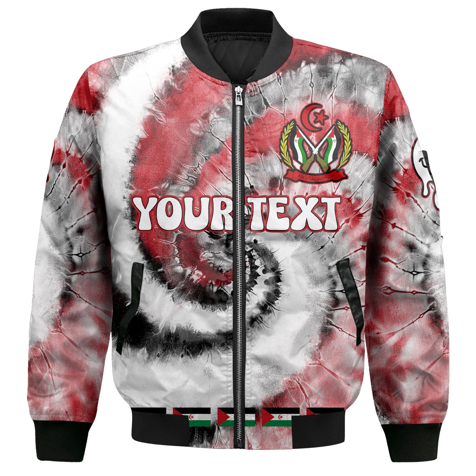 Western Sahara Bomber Jacket Custom Tie Dye Style 2