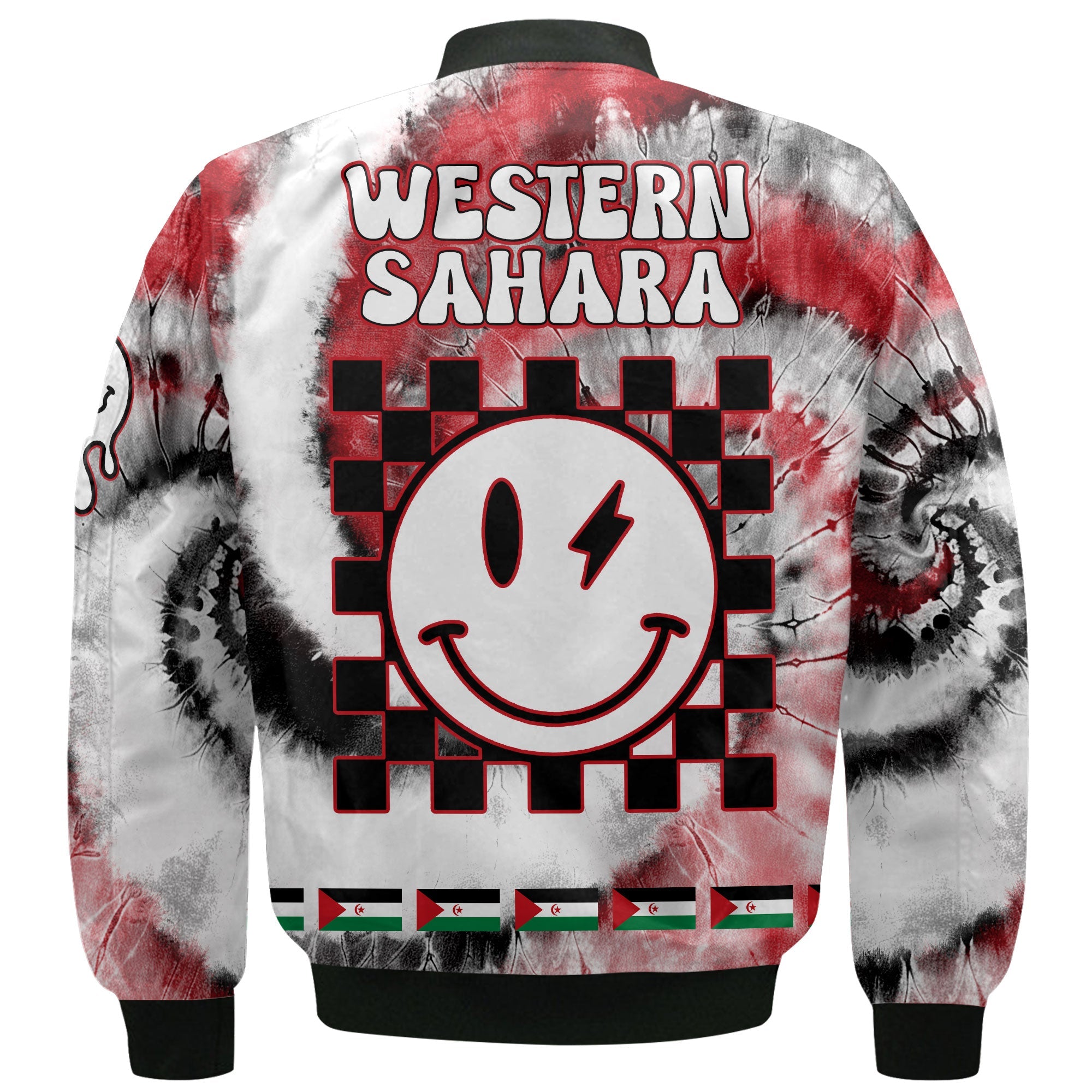 Western Sahara Bomber Jacket Custom Tie Dye Style 3