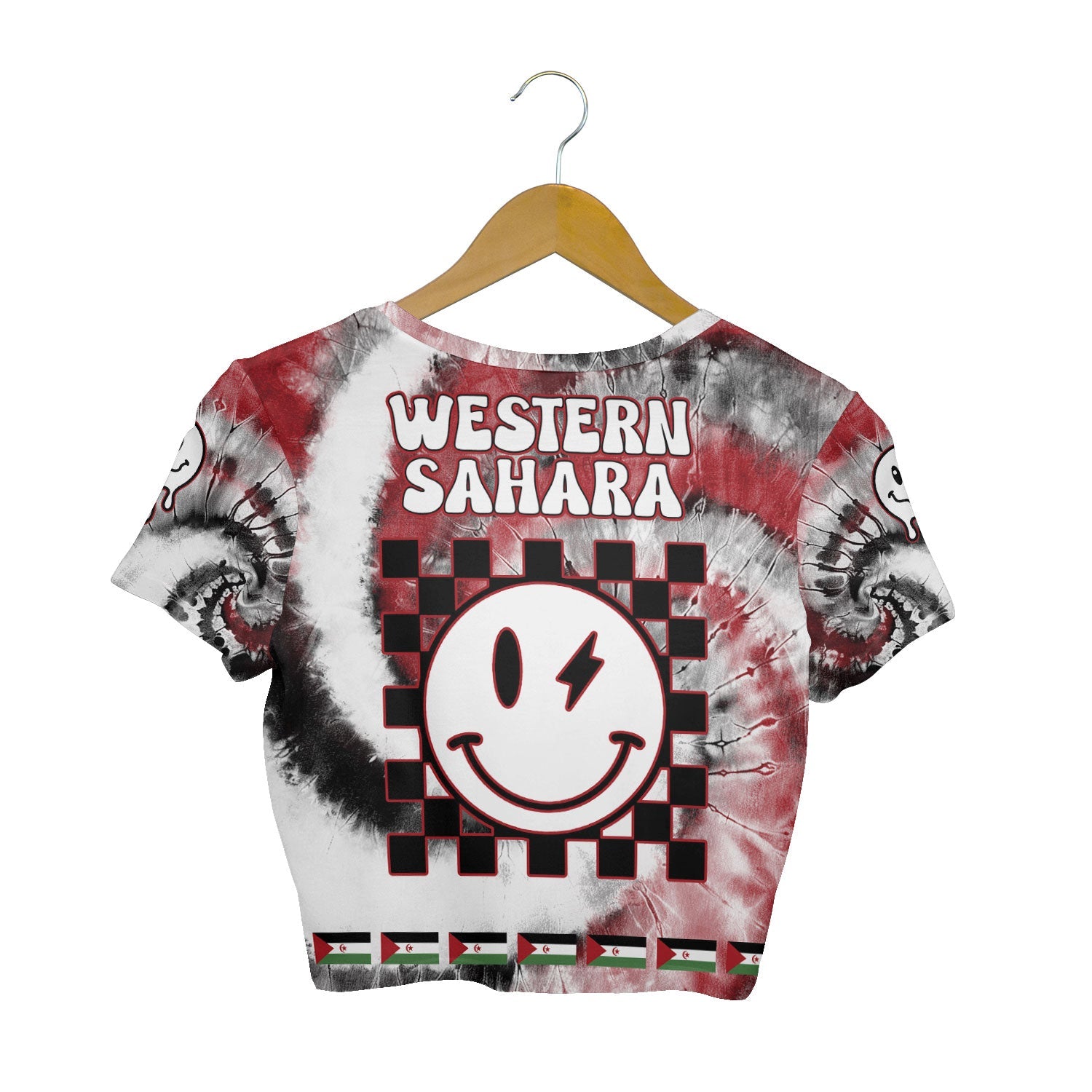 Western Sahara Croptop T Shirt Custom Tie Dye Style 2