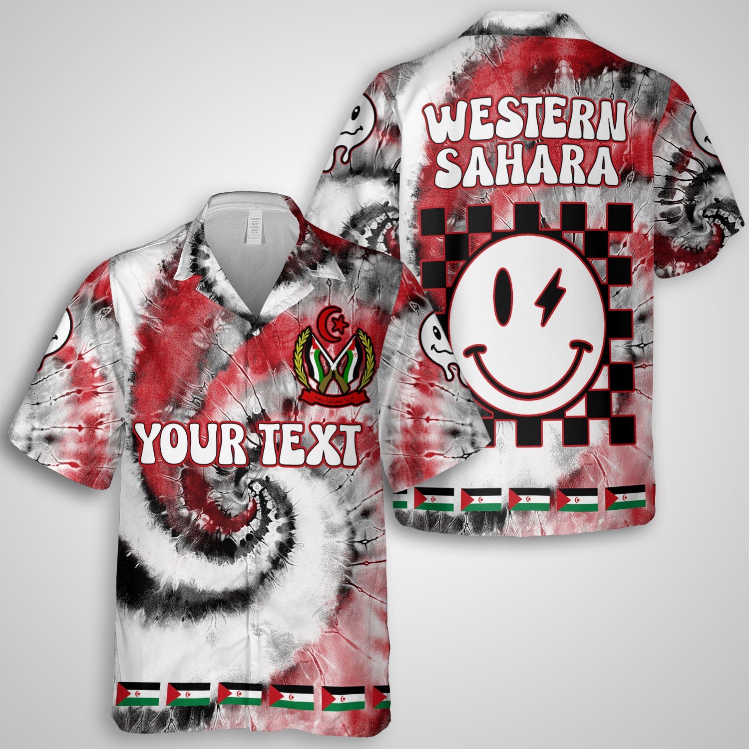 Western Sahara Hawaiian Shirt Custom Tie Dye Style 1