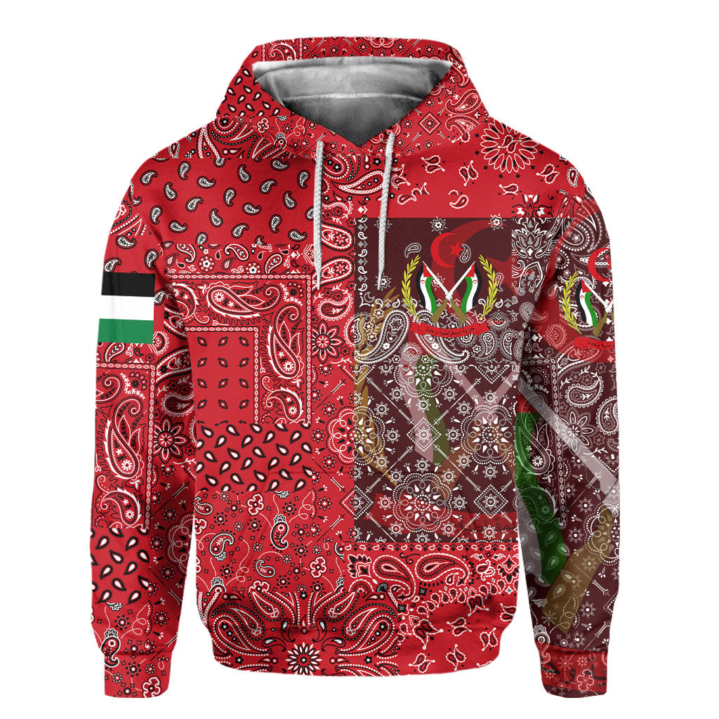 Western Sahara Hoodie Paisley Flag And Skull Style 2