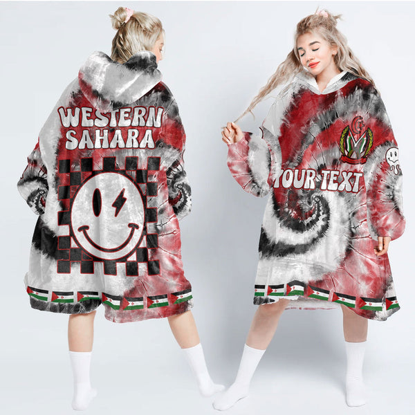 Western Sahara Hoodie Blanket Custom Tie Dye Style 1