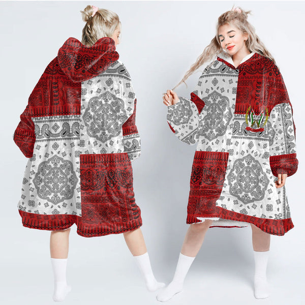 Western Sahara Hoodie Blanket Flag And Paisley Basic Style 1