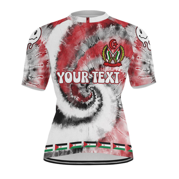 Western Sahara Men Cycling Jersey Custom Tie Dye Style 1