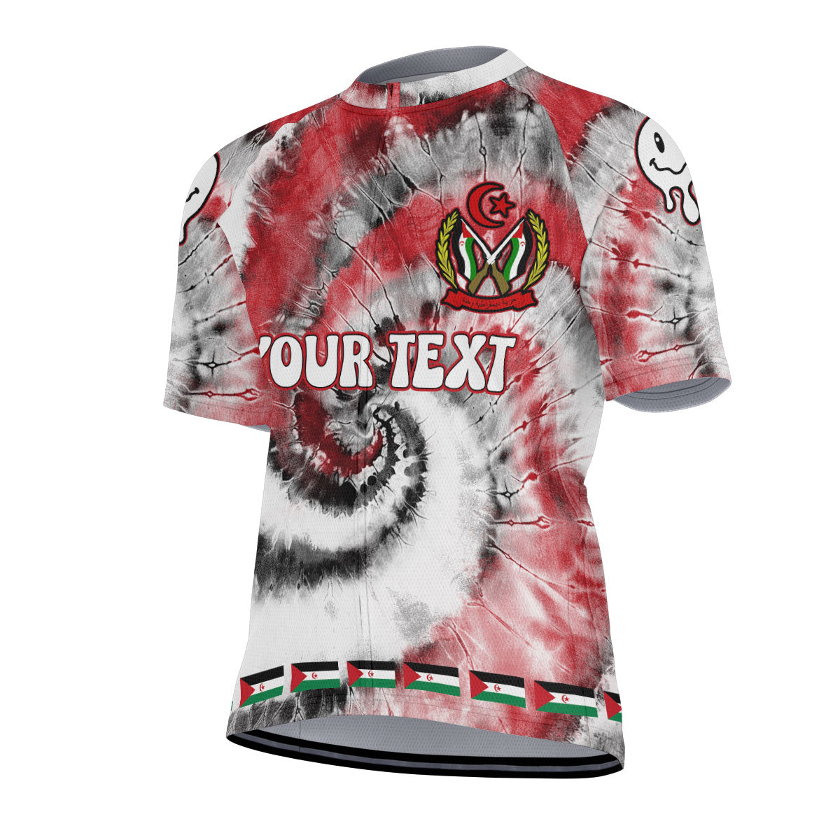 Western Sahara Men Cycling Jersey Custom Tie Dye Style 2