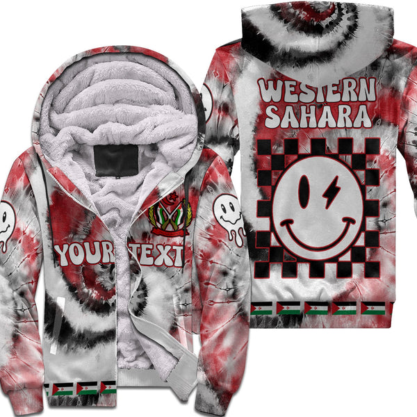 Western Sahara Sherpa Hoodie Custom Tie Dye Style 1