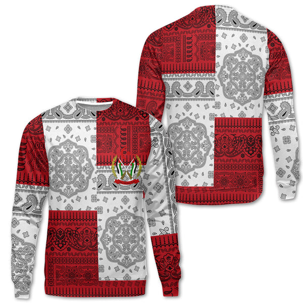 Western Sahara Sweatshirt Flag And Paisley Basic Style 1