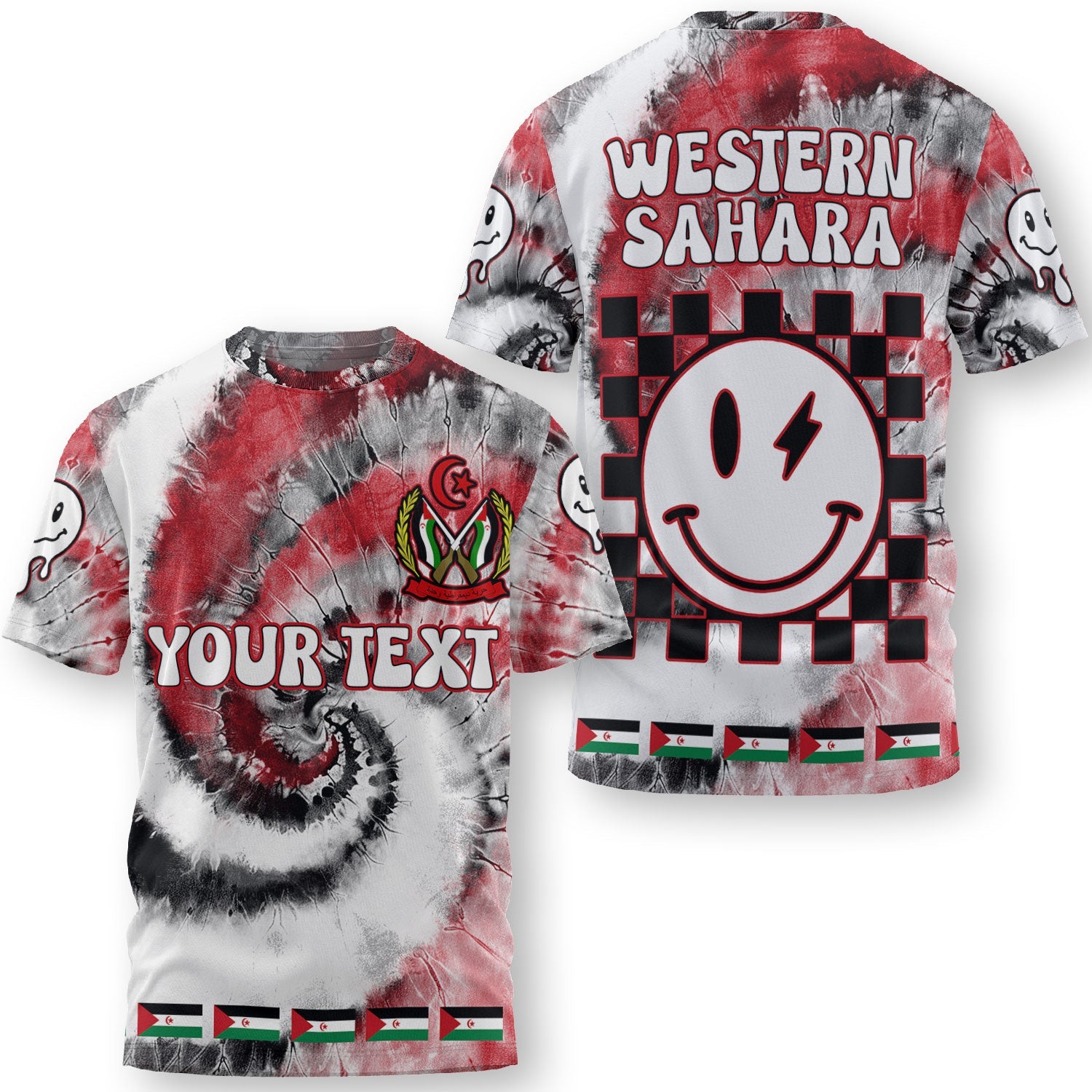 Western Sahara T Shirt Custom Tie Dye Style 3