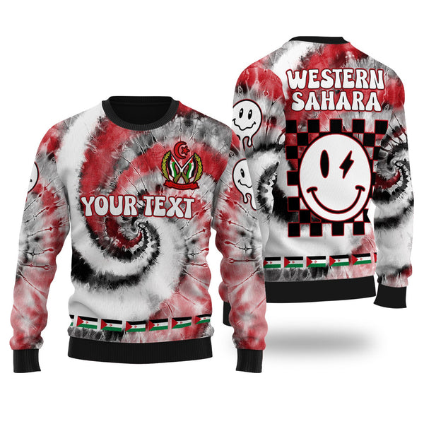 Western Sahara Ugly Sweater Custom Tie Dye Style 1