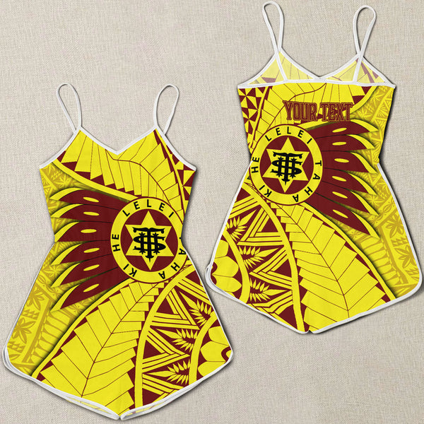 Custom Tonga High School Women Romper Tonga Golden Style