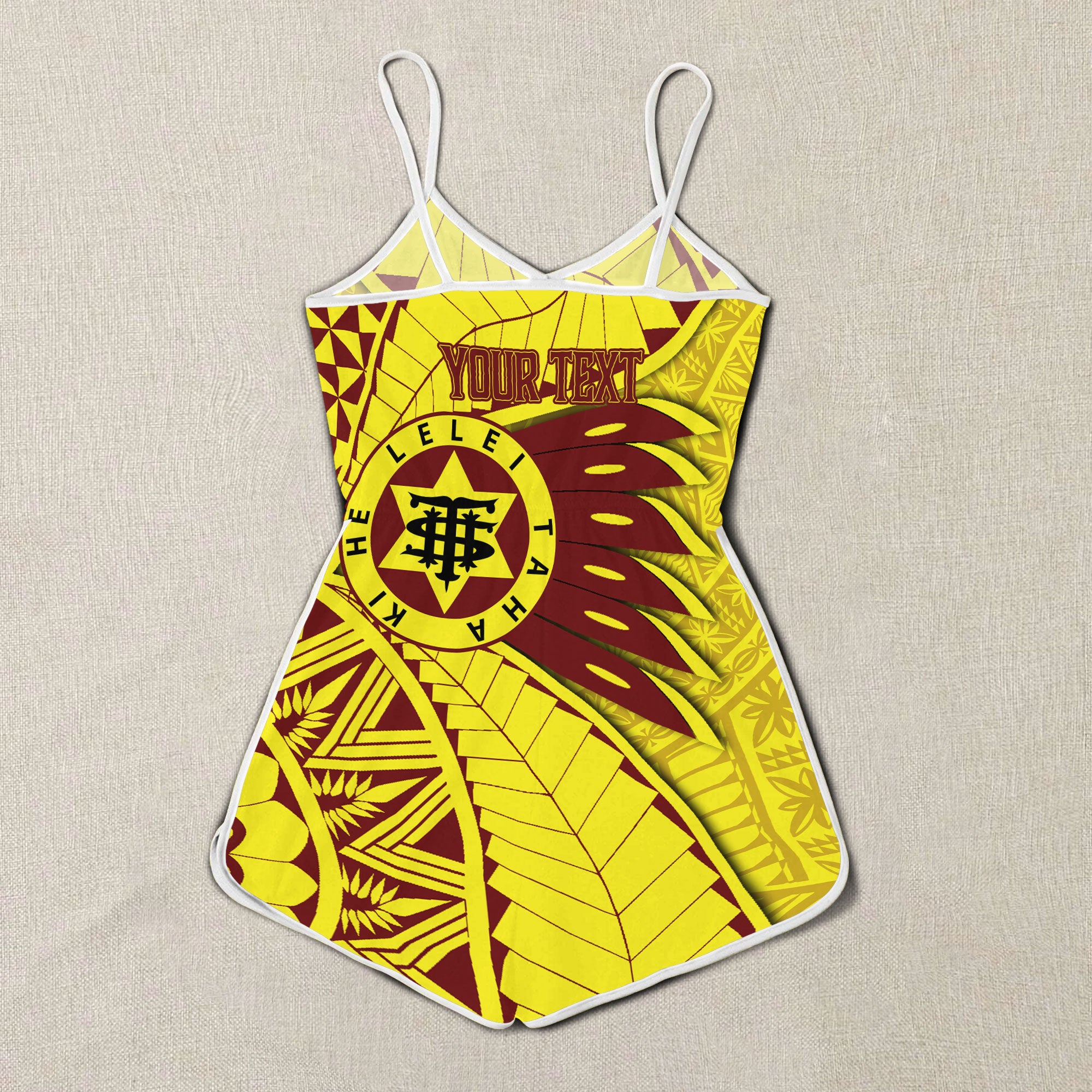 Custom Tonga High School Women Romper Tonga Golden Style