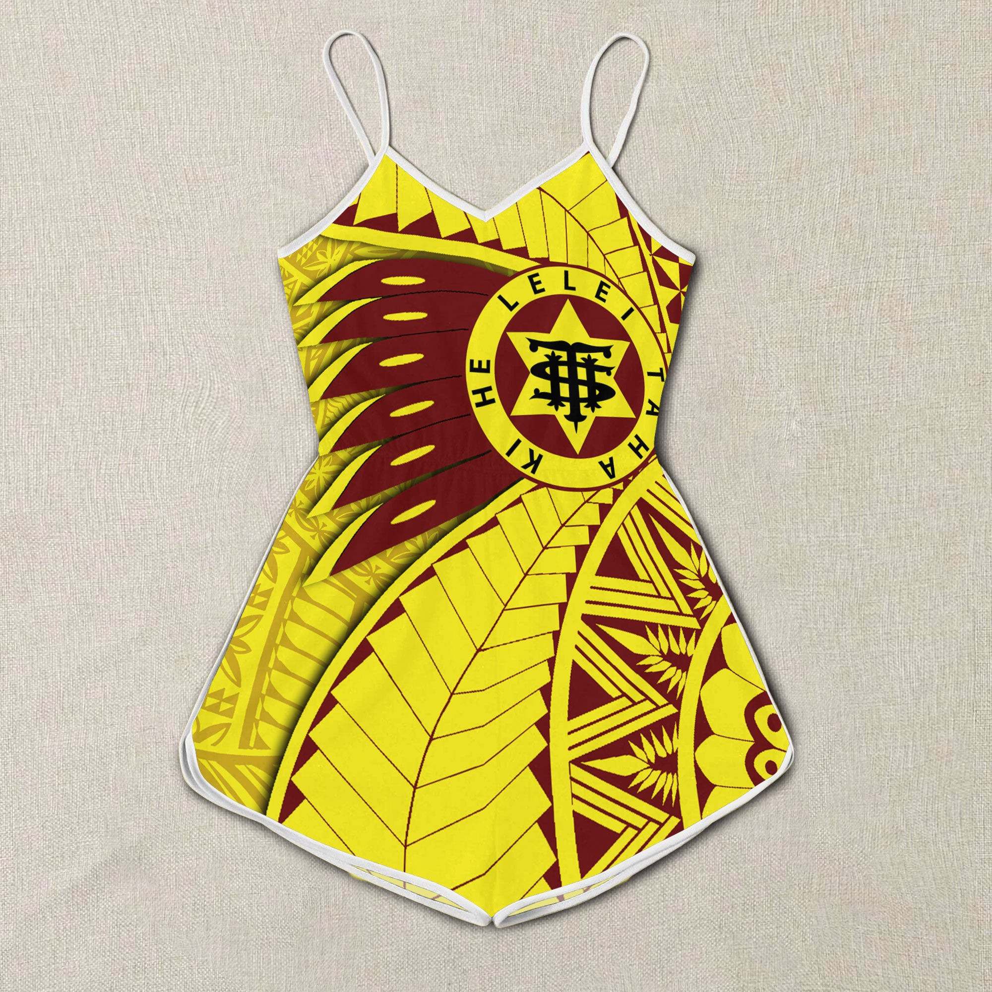 Custom Tonga High School Women Romper Tonga Golden Style