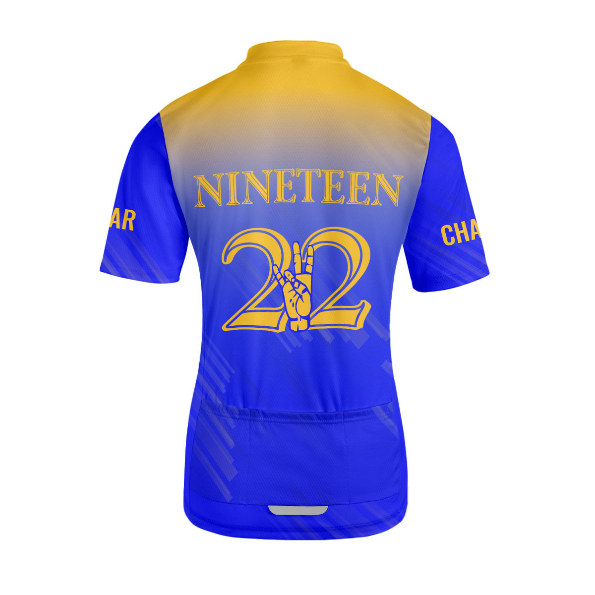 Sigma Gamma Rho Cycling Jersey Custom Blue Yellow Ice Style