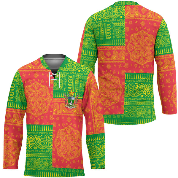 Zimbabwe Hockey Jersey Flag And Paisley Basic Style 1