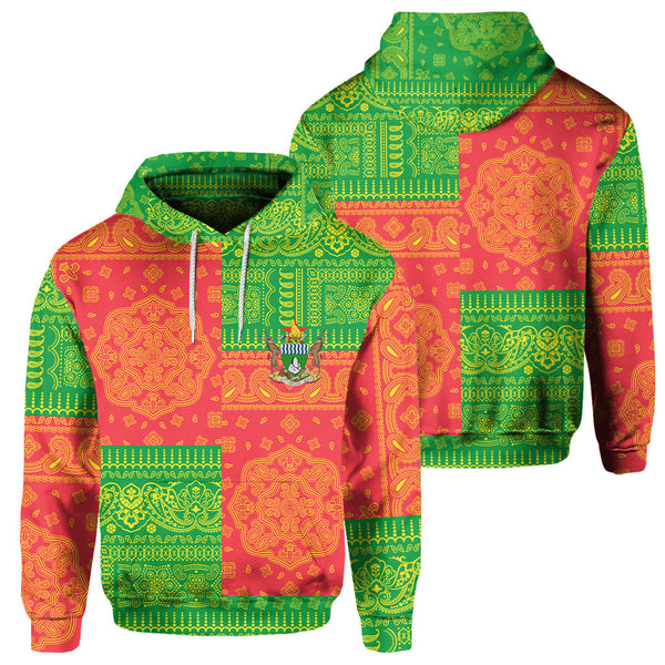 Zimbabwe Hoodie Flag And Paisley Basic Style 1