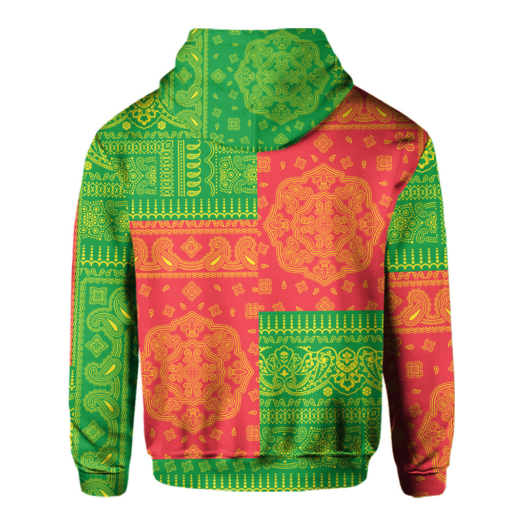 Zimbabwe Hoodie Flag And Paisley Basic Style 3