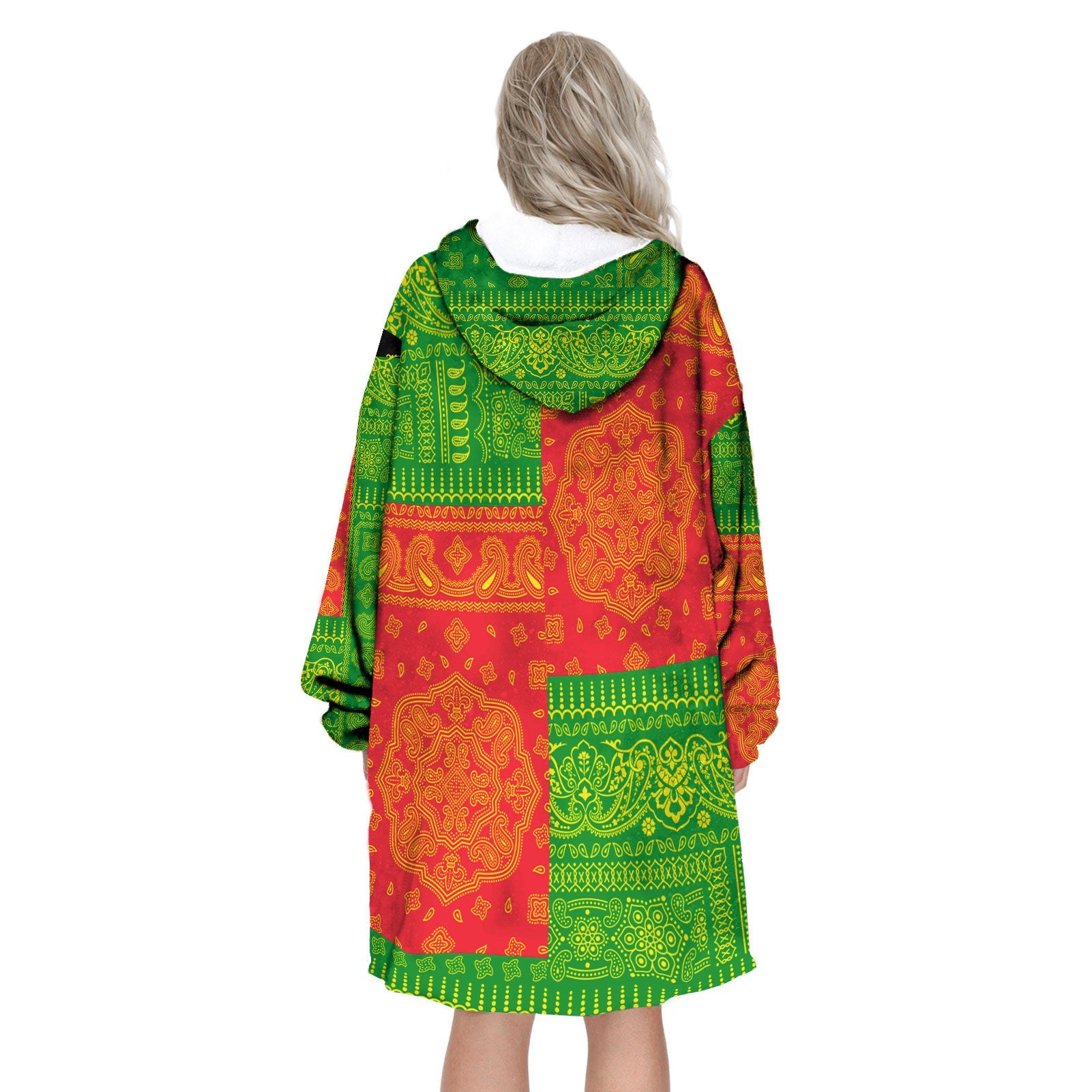 Zimbabwe Hoodie Blanket Flag And Paisley Basic Style 3