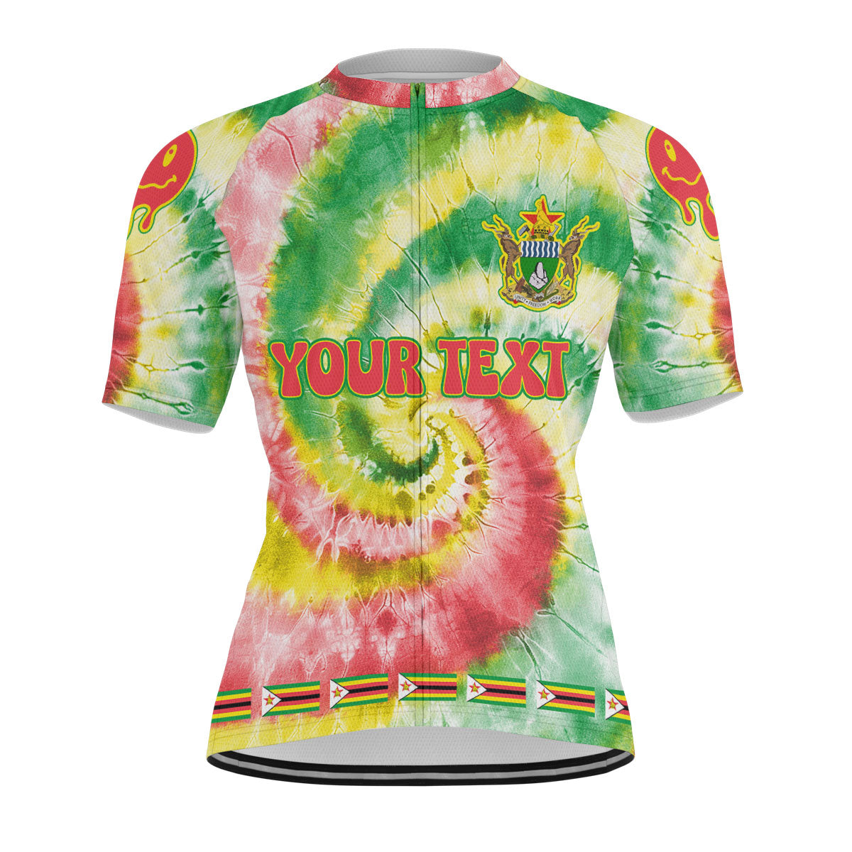 Zimbabwe Men Cycling Jersey Custom Tie Dye Style 1