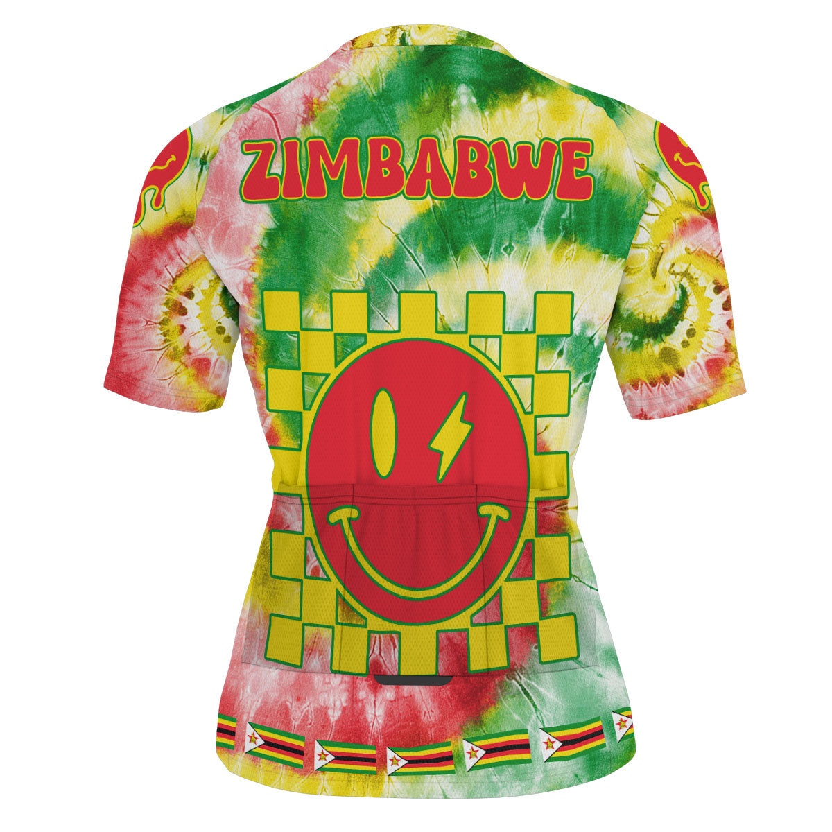 Zimbabwe Men Cycling Jersey Custom Tie Dye Style 3