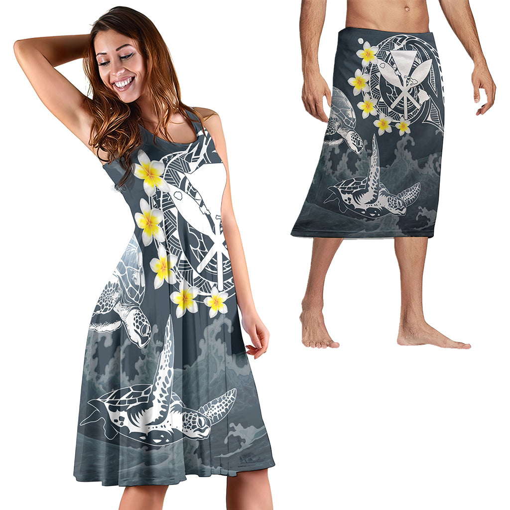 Hawaii Matching Outfits For Couples Polynesian Paddle & Turtle In The Sea - TT01