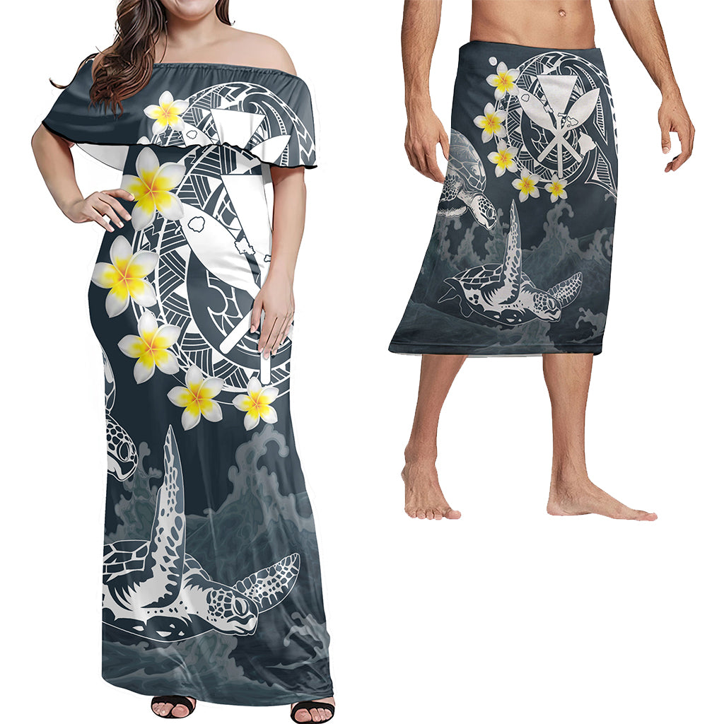 Hawaii Matching Outfits For Couples Polynesian Paddle & Turtle In The Sea - TT01