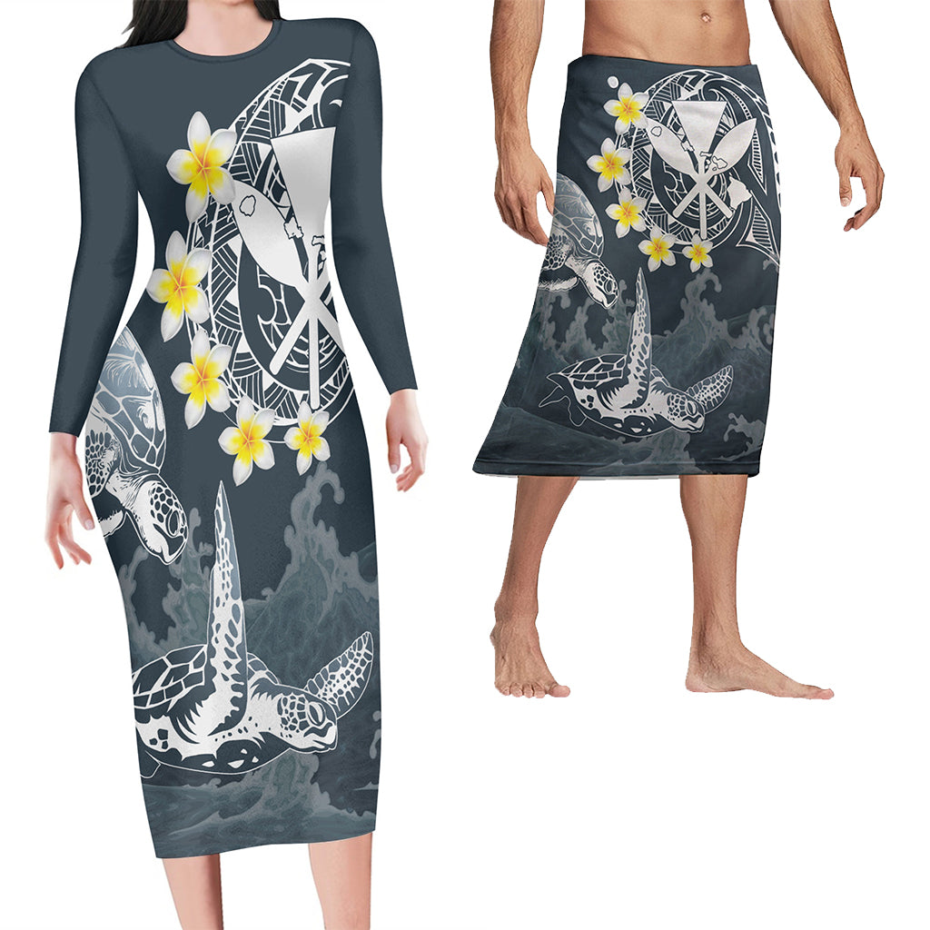 Hawaii Matching Outfits For Couples Polynesian Paddle & Turtle In The Sea - TT01