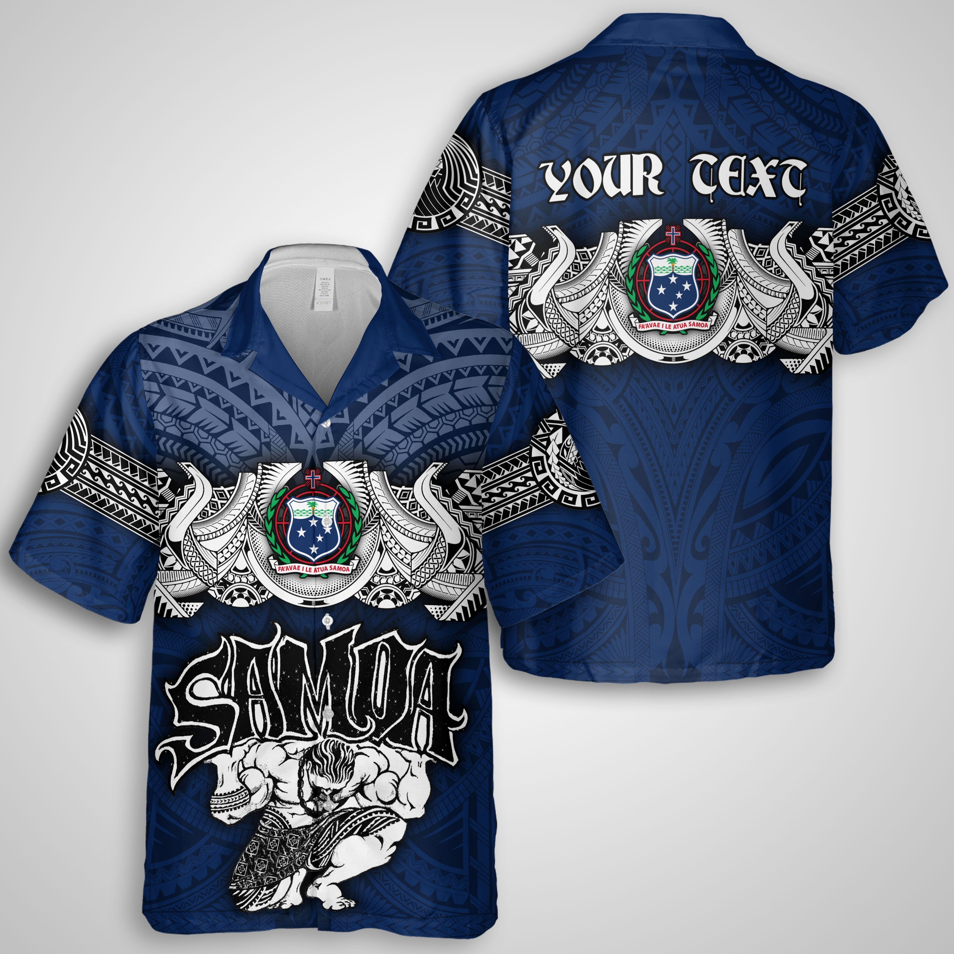 Custom Samoa Warrior Hawaiian Dress & Shirt Matching Couple