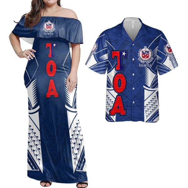 Custom TOA Samoa Rugby Hawaiian Dress & Shirt Matching Couple