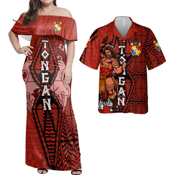 Custom Tonga The Tonga Terror Hawaiian Dress & Shirt Matching Couple