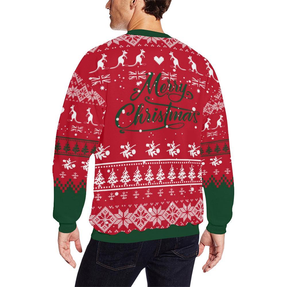 Christmas Sweatshirt - Santa Claus In Beach Koala Kangaroo