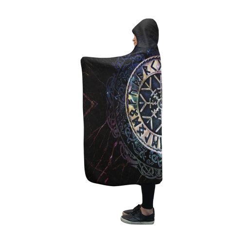 Viking Hooded Blanket Helm Of Awe Rune Circle