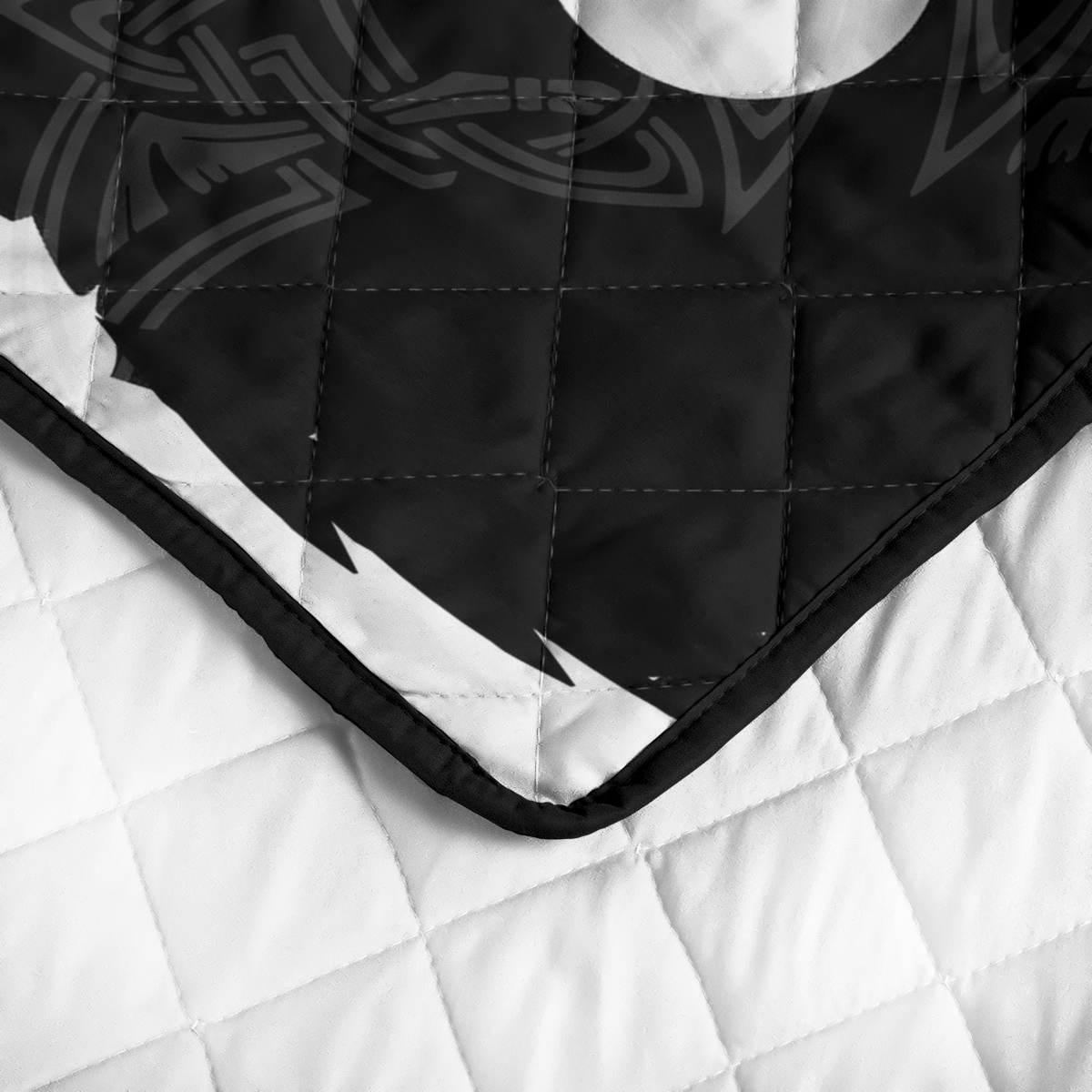 Viking Quilt Bedding Set YIN YANG WOLF AND RAVEN