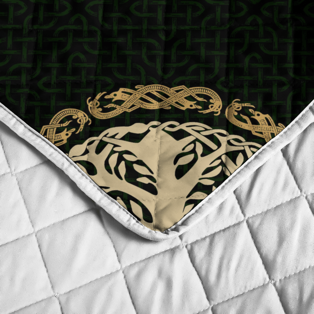 Viking Quilt Bedding Set HUGIN AND MUNIN ODIN'S RAVENS YGGDRASIL Ver01