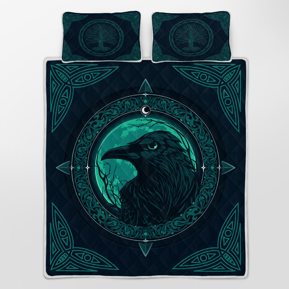 Viking Quilt Bedding Set VIKING RAVEN TREE OF LIFE