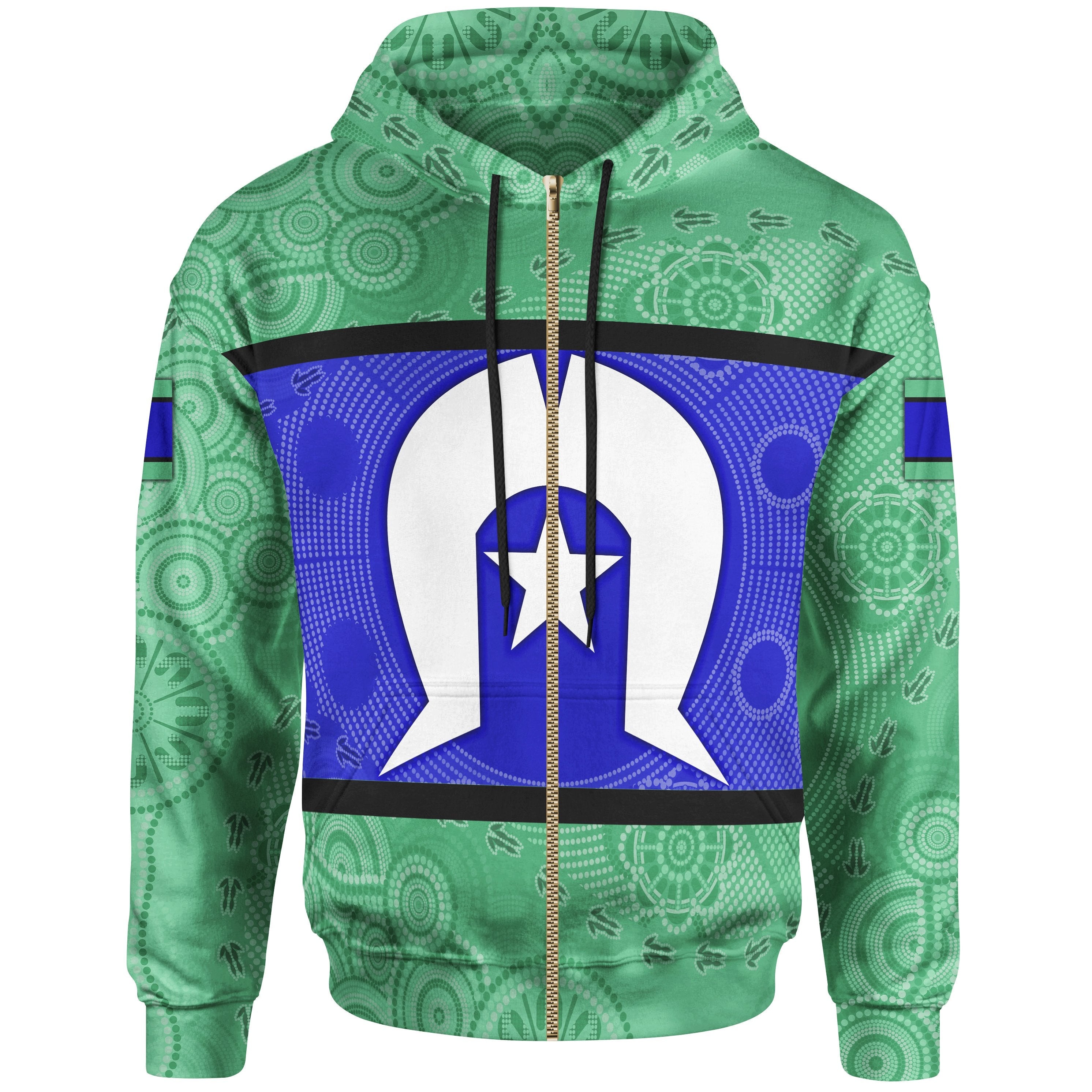 Zip Hoodie - Torres Strait Islands Aboriginal Patterns Ver 02