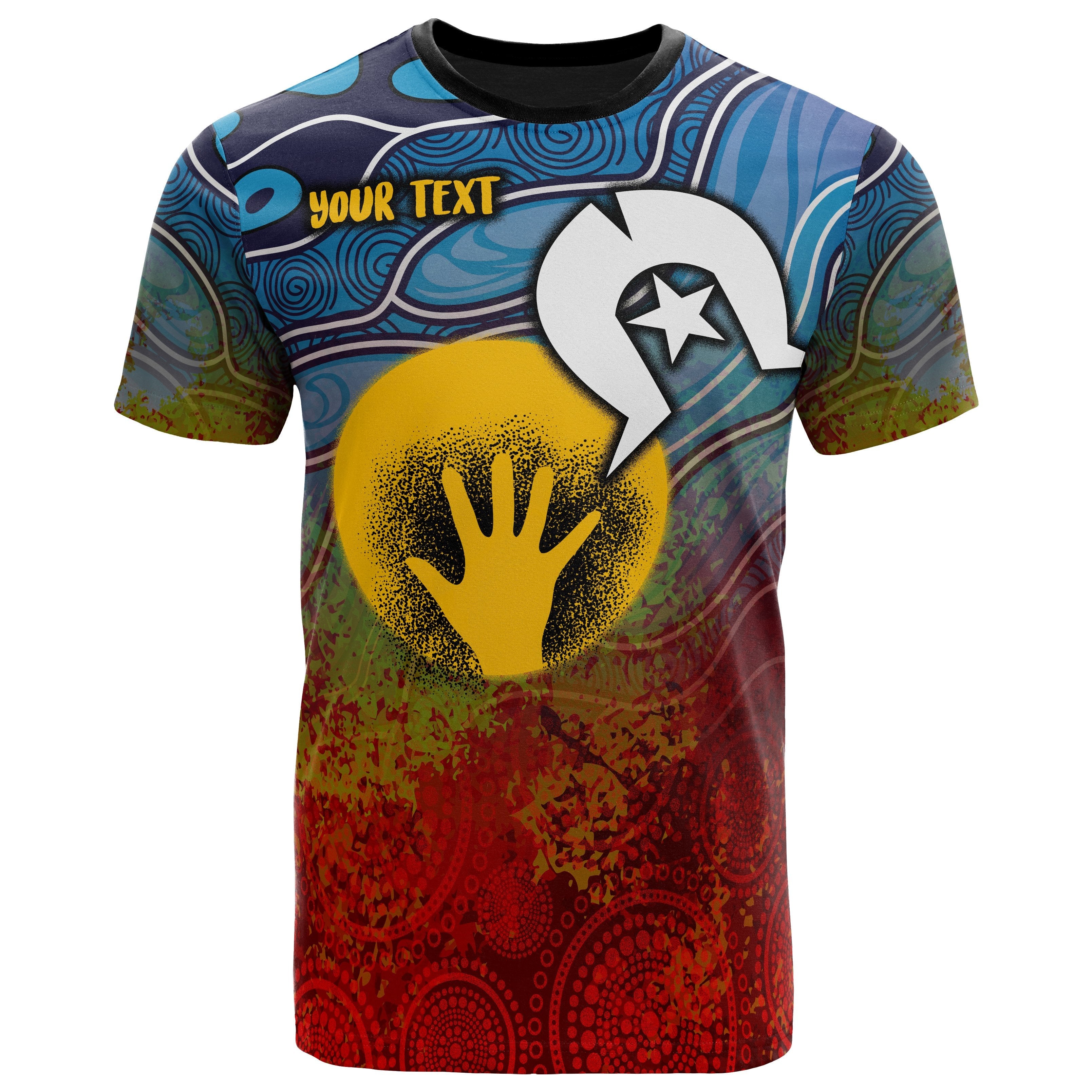 (Custom) Aboriginal TShirt - Aboriginal and Torres Strait Islanders Flag