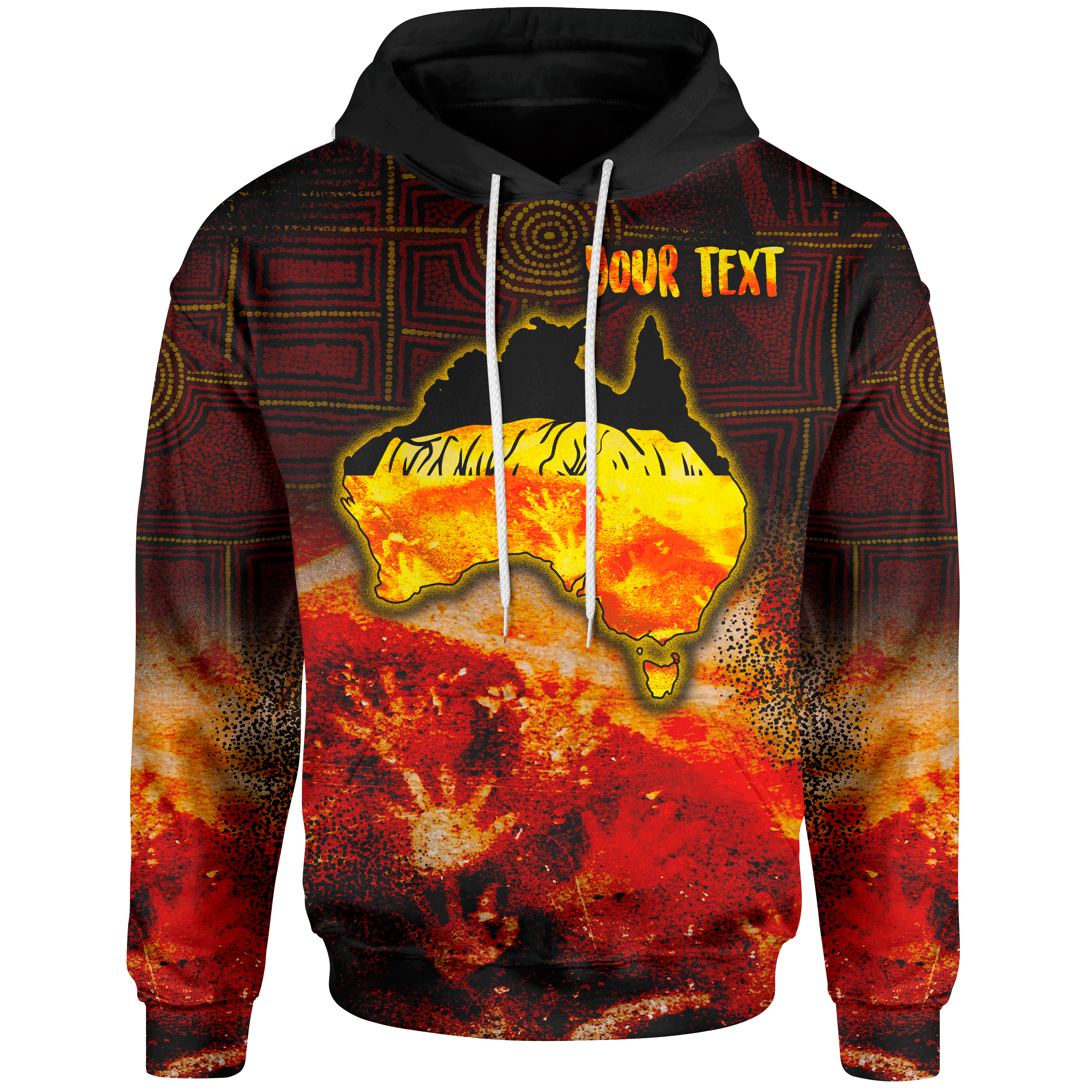 Aboriginal Personalised Hoodie - Anangu Custodians