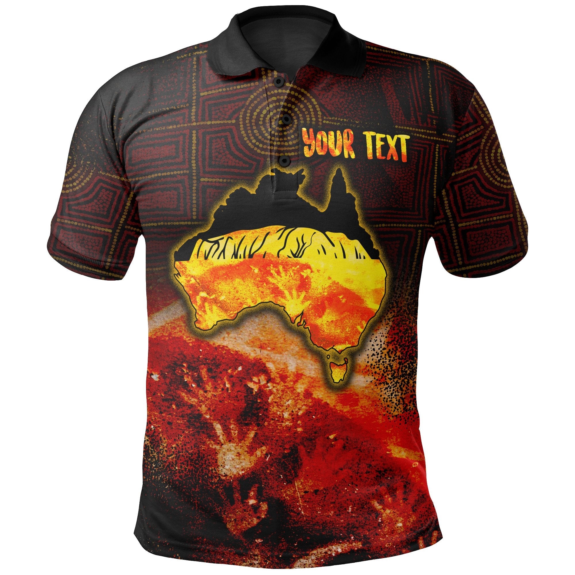Aboriginal Polo - Aboriginal Personalised Anangu Custodians Polo Shirt