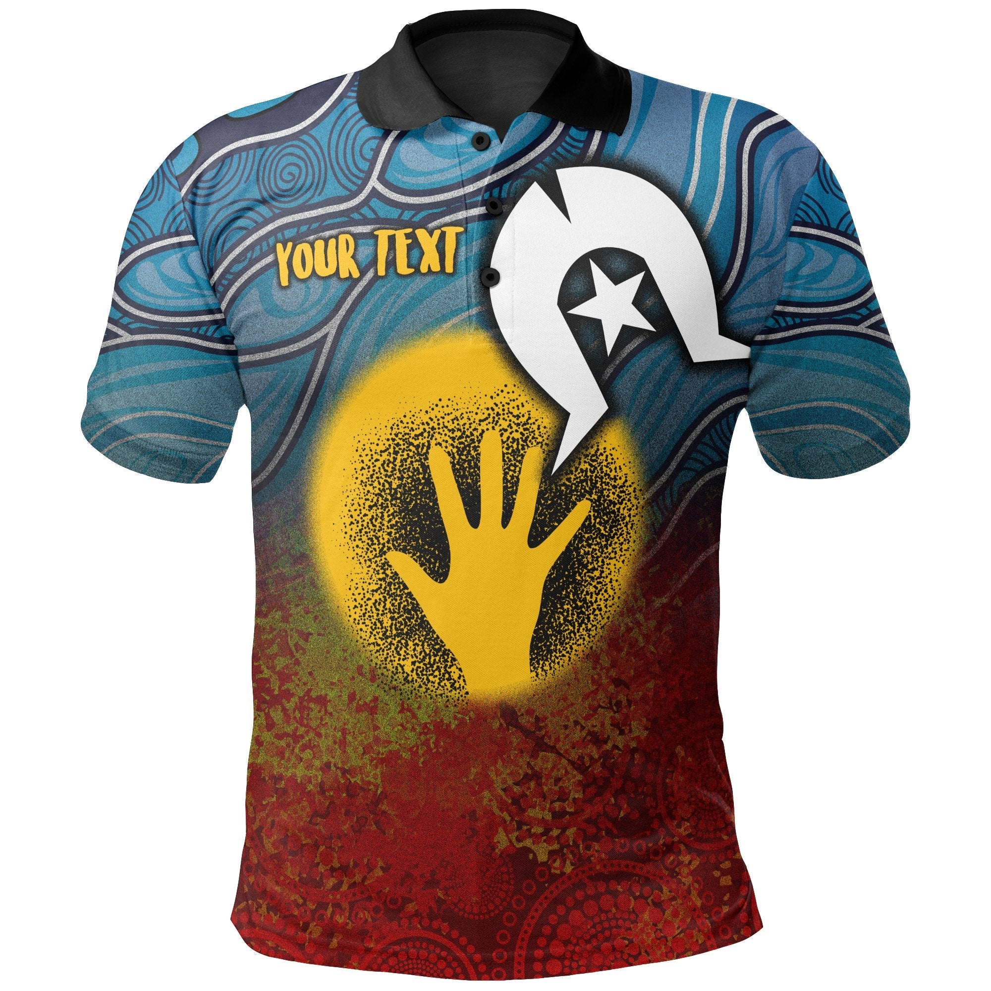 Aboriginal Polo - (Custom Text) Aboriginal and Torres Strait Islanders Flag Kid Polo Shirt