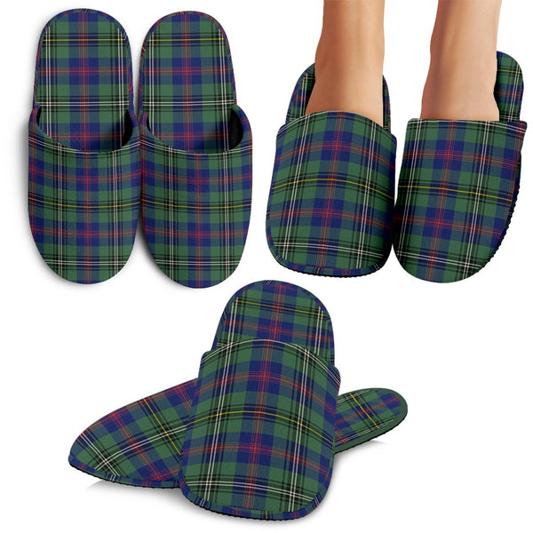 Wood Modern Tartan Plaid Slippers