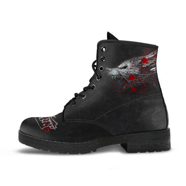 Viking Leather Boots Fenrirv Blood