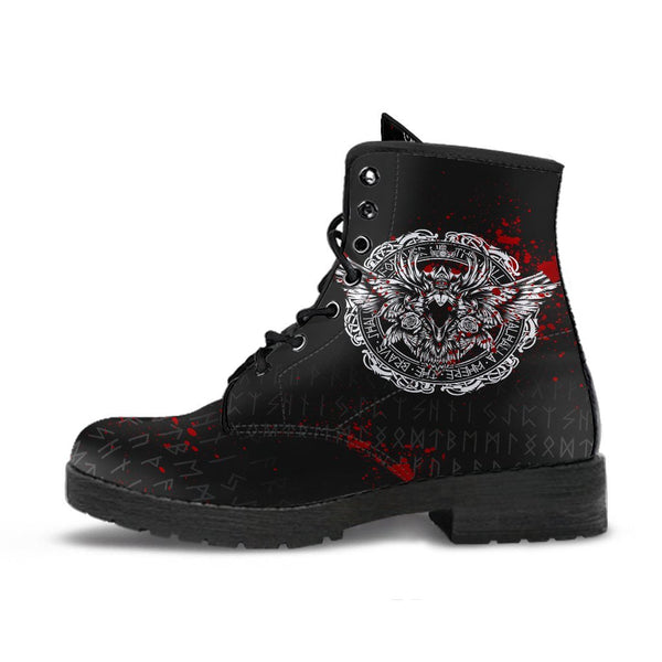 Viking Leather Boots Raven Blood Ver01