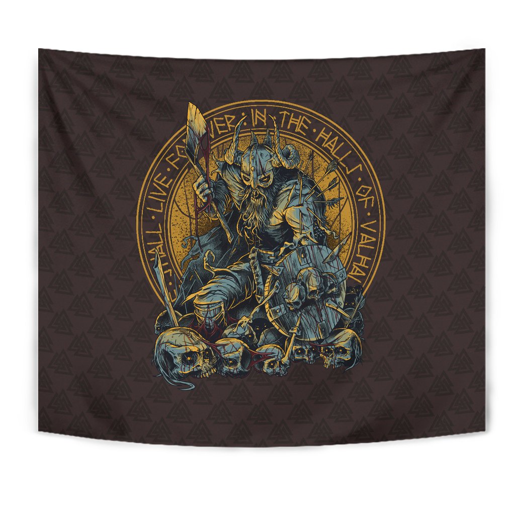 Viking Tapestry Warrior Viking Tapestry Shield Skull